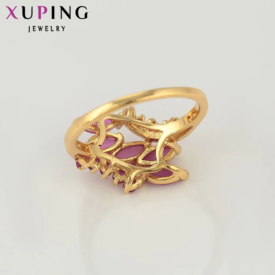 Xuping, элегантные кольца, европейский стиль, цветные, позолота, очаровательные ювелирные изделия, рождественский подарок для женщин S24, 1 \ S36, 1-11372