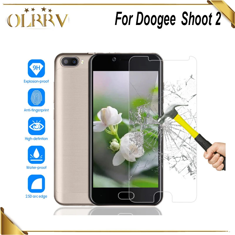 OLRRV Для Doogee Shoot 2 закаленное стекло 5 0 дюймов Переднее защитная пленка для экрана