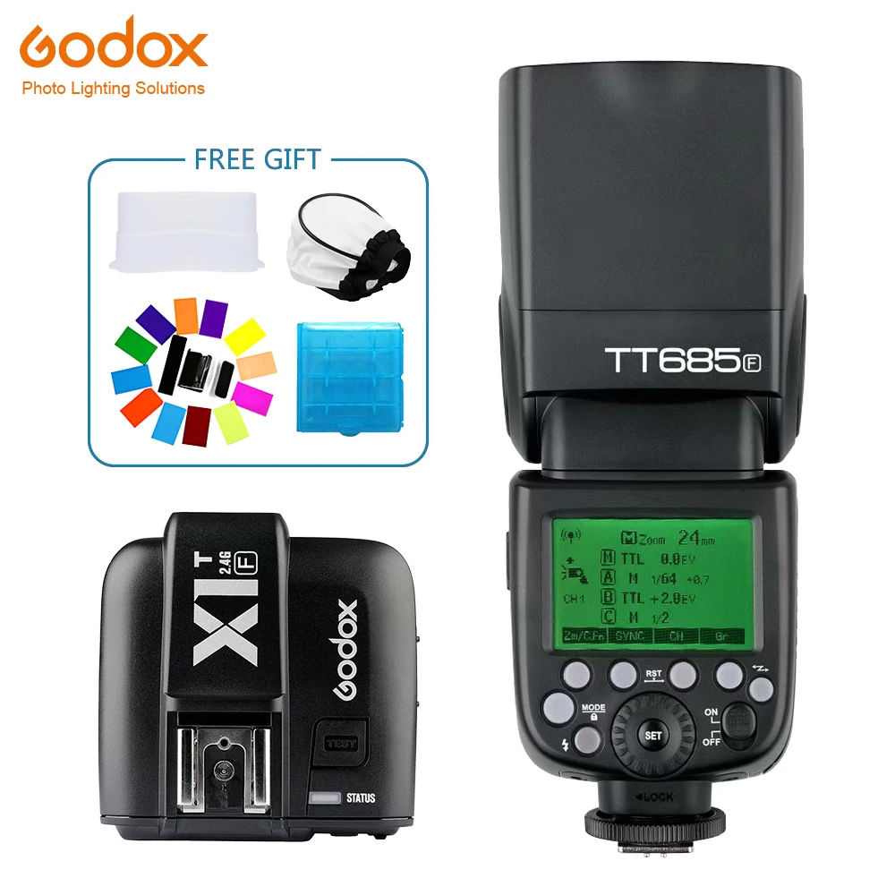 Godox TT685 TT685F Speedlite Flash Wireless TTL+X1T-F Transmitter Trigge for Fujifilm Camera X-Pro2/X-T20 /X-T1/X | Электроника