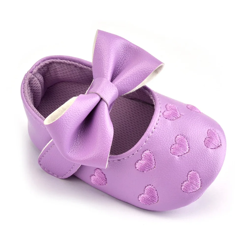 Purple Bebes искусственная кожа для маленьких мальчиков и девочек детские мокасины Мокасины Обувь бант бахрома мягкая подошва Нескользящая обувь для младенцев - Цвет: Purple