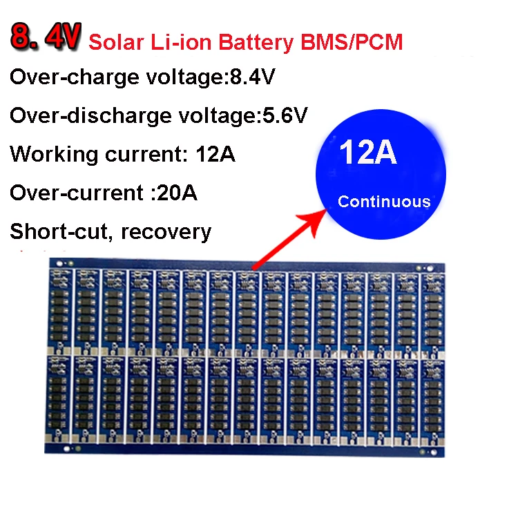 2S 12A 7 4 V solar BMS PCM Защитная плата литий ионной батареи для 18650 14500 32600 солнечной