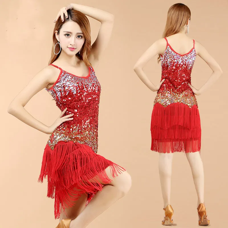 Женское бальное платье с бахромой для латинских танцев|latin dance costumes|latin dresscha cha |