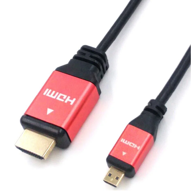 Микро HDMI к HDMI кабель с Ethernet позолоченный для сотовых телефонов 2 м для win8 4 к x 2 к металлический корпус 0,5 м 1 м 1,5 м 2 м 3 м 5 м