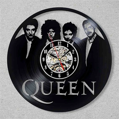 1 Винтажные виниловые настенные часы queen Rock Band 3D Стикер Украшение музыкальная тема Подвесные часы настенные часы искусство домашний декор 12" - Цвет: 1