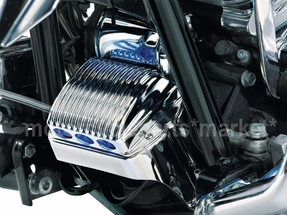 Хромированный/Черный регулятор напряжения с крышкой акцентом для Harley Touring Electra Road