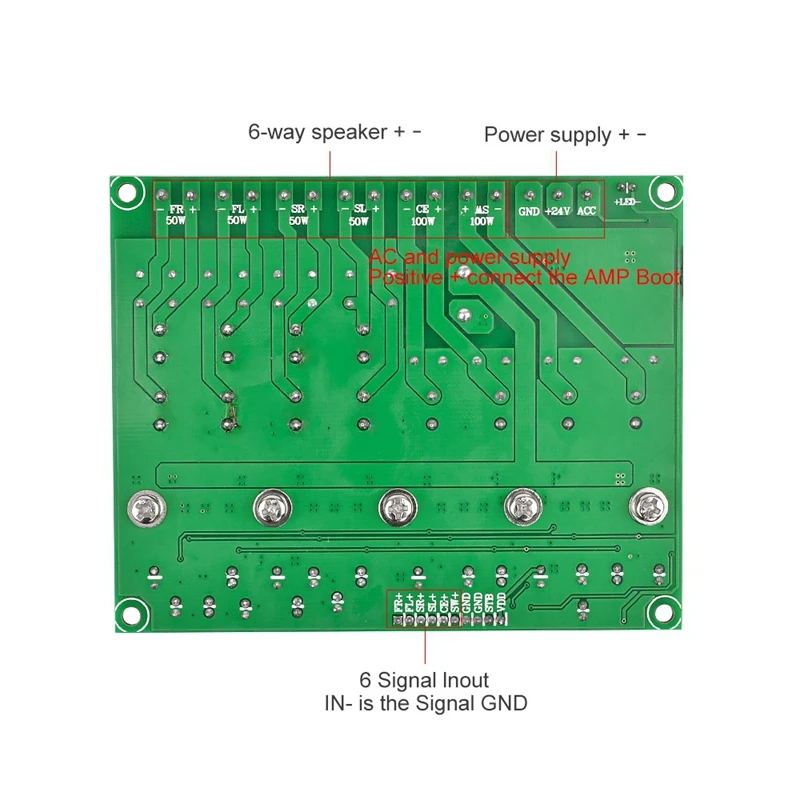 Tpa3116 усилитель аудио Плата 5 1 канальный цифровой мощности плата 50Wx4 100Wx2 Diy