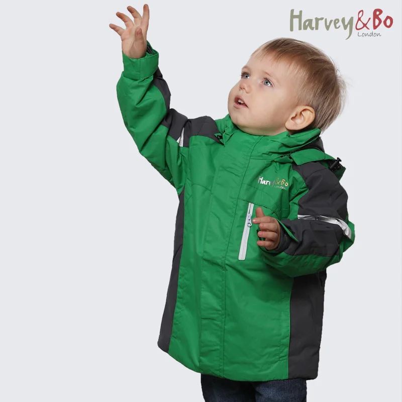 Детская ветрозащитная куртка на хлопковой подкладке с капюшоном|jacket straight|outwear