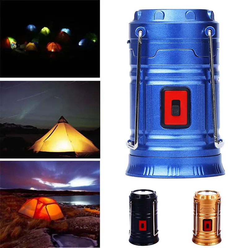 Rechargeable Camping Lantern Emergency Light Sports Lamp COB LED Super Bright Sporting Goods Lighting Outdoor Flashlight
