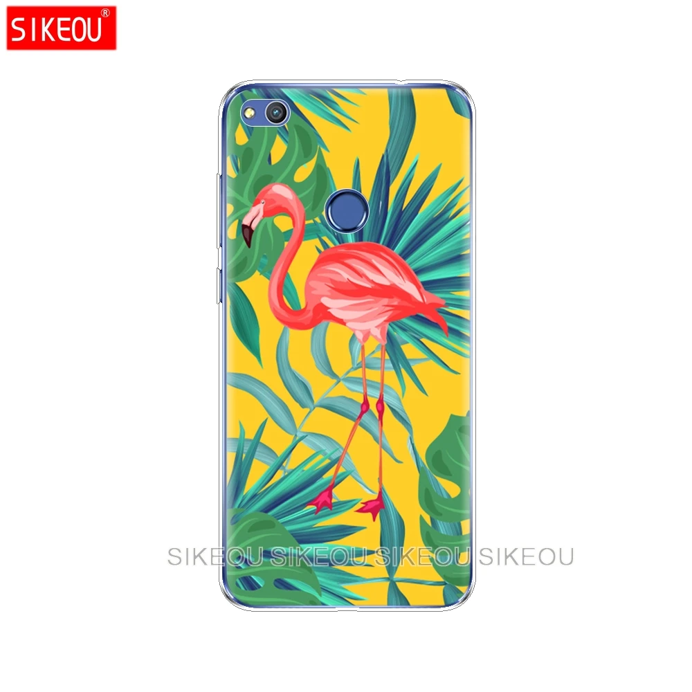 Силиконовый чехол для телефона Huawei P20 P7 P8 P9 P10 Lite Plus Pro 2017 P Smart 2018 Фламинго зеленые