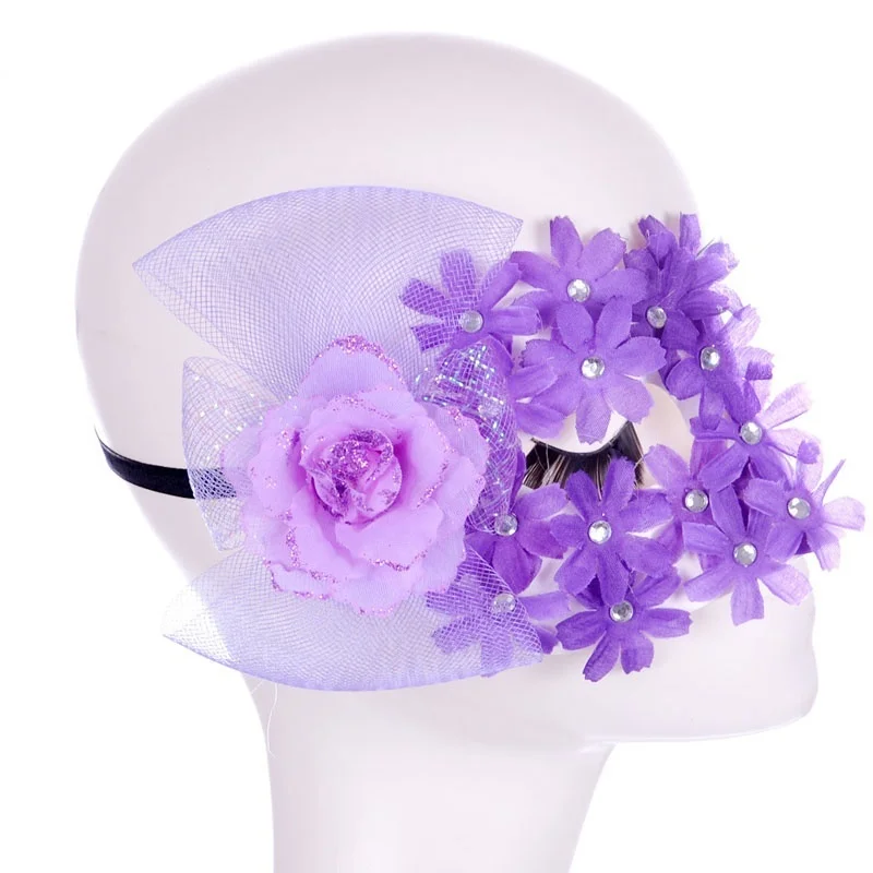 1 pcs Trendy Sexy Retro Elegant Purple Lace Flower Eye Mask Masquerade Ball Carnival Fancy Dress | Дом и сад