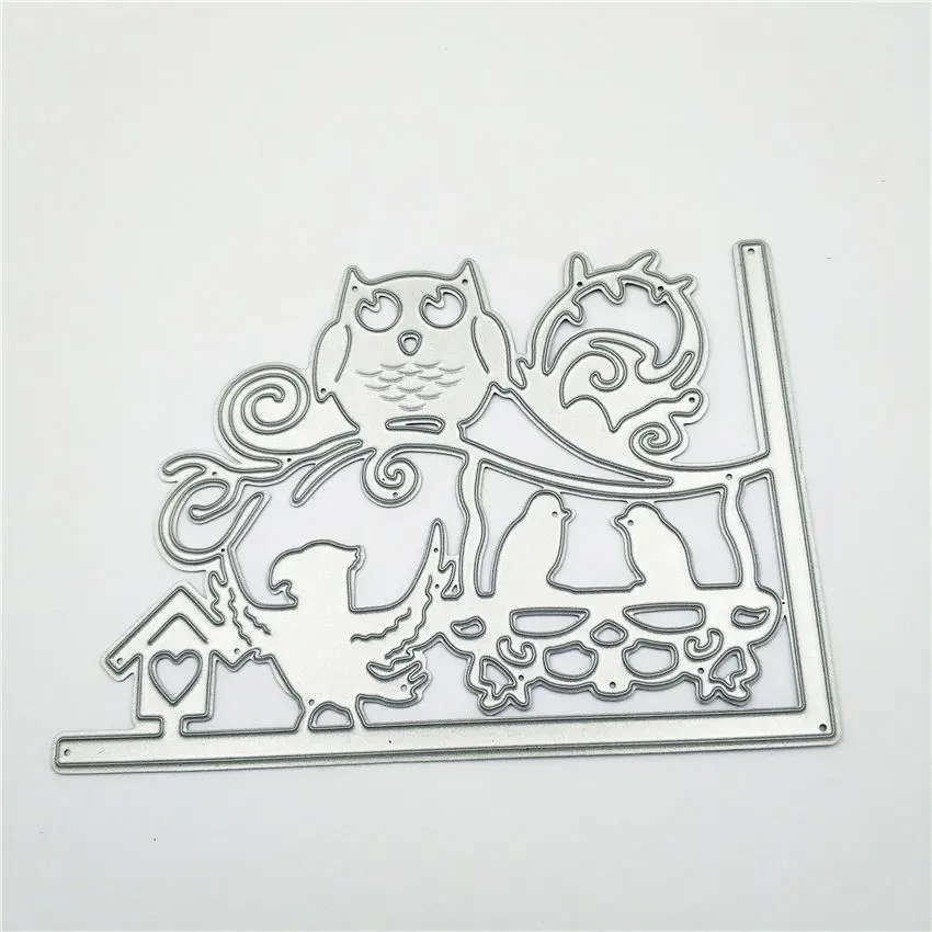 

ZhuoAng Cute bird design cut openwork DIY clip art photo album decorative transparent sealing mold paper card
