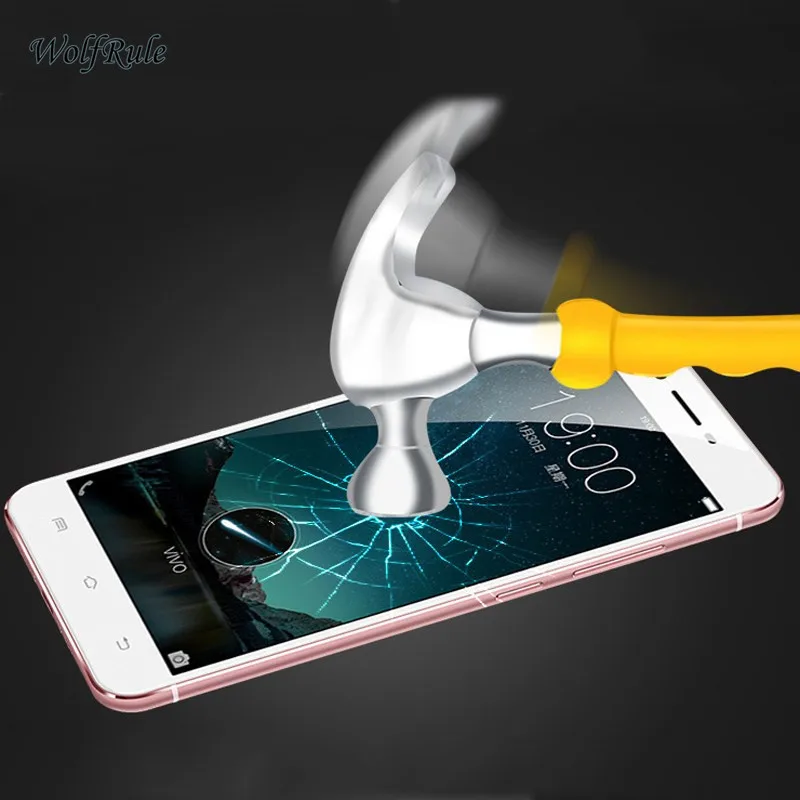 2 piezas de vidrio Protector de pantalla Vivo X6 vidrio templado para Vivo X6 pel&iacute;cula de vidrio para tel&eacute;fono BBK Vivo X6 5,2 pulgadas WolfRule-0