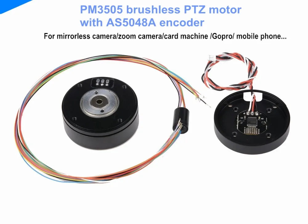 1 шт PM3505 бесщеточный двигатель PTZ с AS5048A кодировщик беззеркальный мотор