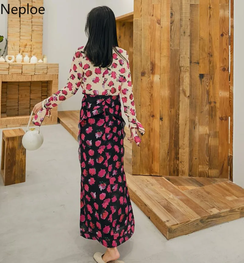 Nepole/2019 летнее сексуальное шифоновое платье с v-образным вырезом модное милое