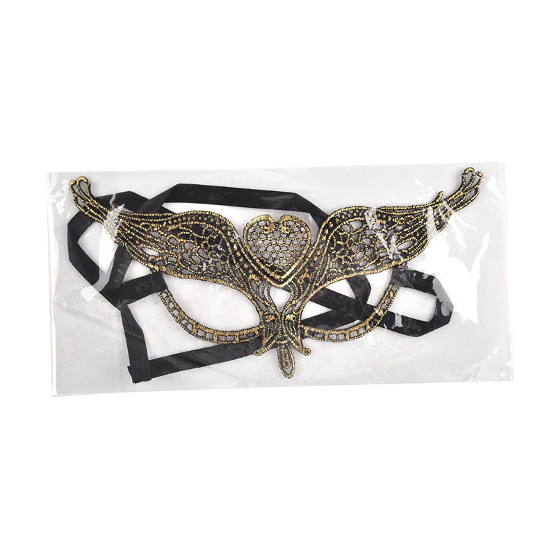 4 шт. женская сексуальная черная кружевная маска с вырезами для глаз Маскарадные