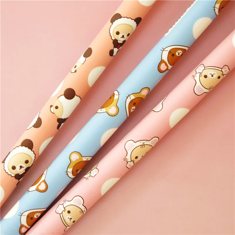 Милый механический карандаш Kawaii С мультяшным кристаллом медведем