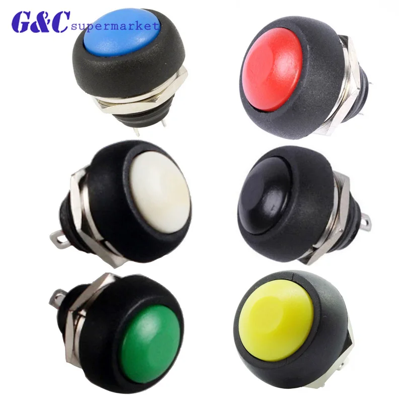 PBS-33B черный красный зеленый желтый 12 мм водонепроницаемый Мгновенный кнопочный