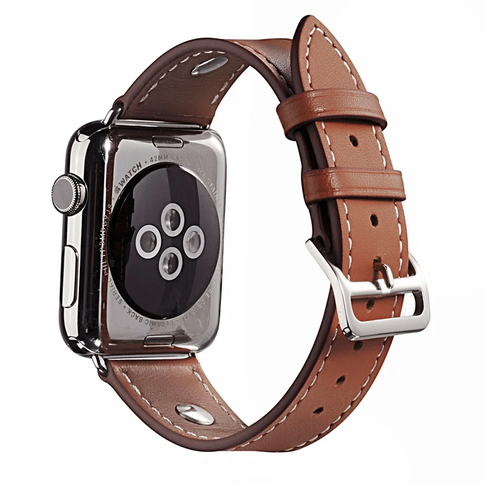 Aivtalk верхней часовой бренд аксессуары кожаный ремешок для Apple Watch группа 42 мм и