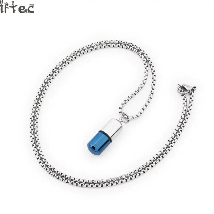 Хип хоп ювелирных просто личность Cross Таблетки Титан Сталь кулон Цепочки и