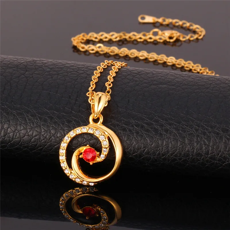 U7 Gold Color Jewelry Set Trendy Yin Yang Lucky Gift Wholesale Rhinestone Party Women Earrings Necklace S540 | Украшения и