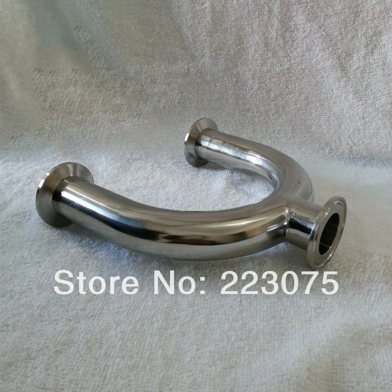 

New arrival Stainless Steel SS304 quick install OD 63mm Sanitary Clamp connection 3 ways U Pipe Fitting