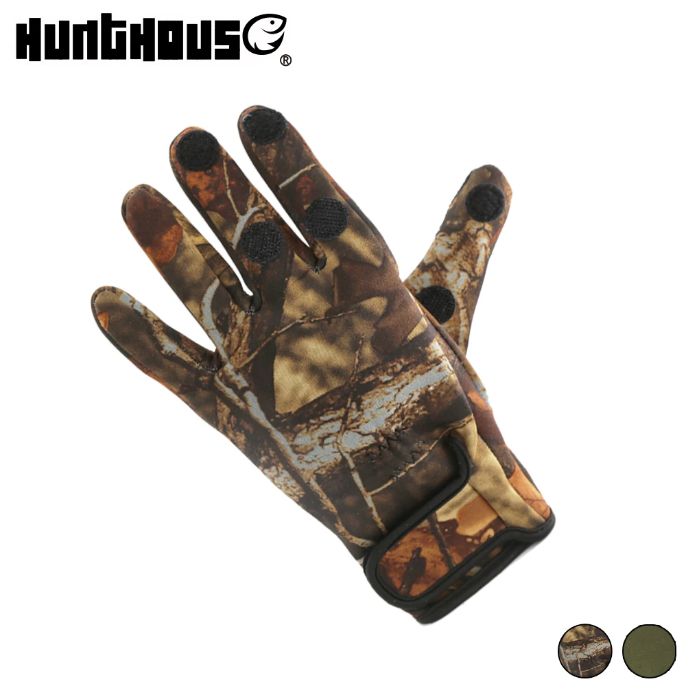 Hunthouse winter fishing gloves Glove Pesca men's waterproof peche Gant mitten hunting accessories | Спорт и развлечения