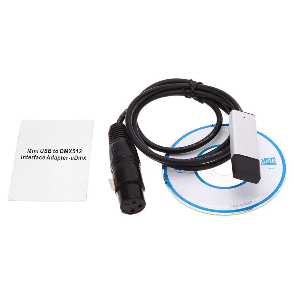 Светодиодный DMX512 компьютер с CD этап Переходник USB к интерфейс DMX прочный кабель