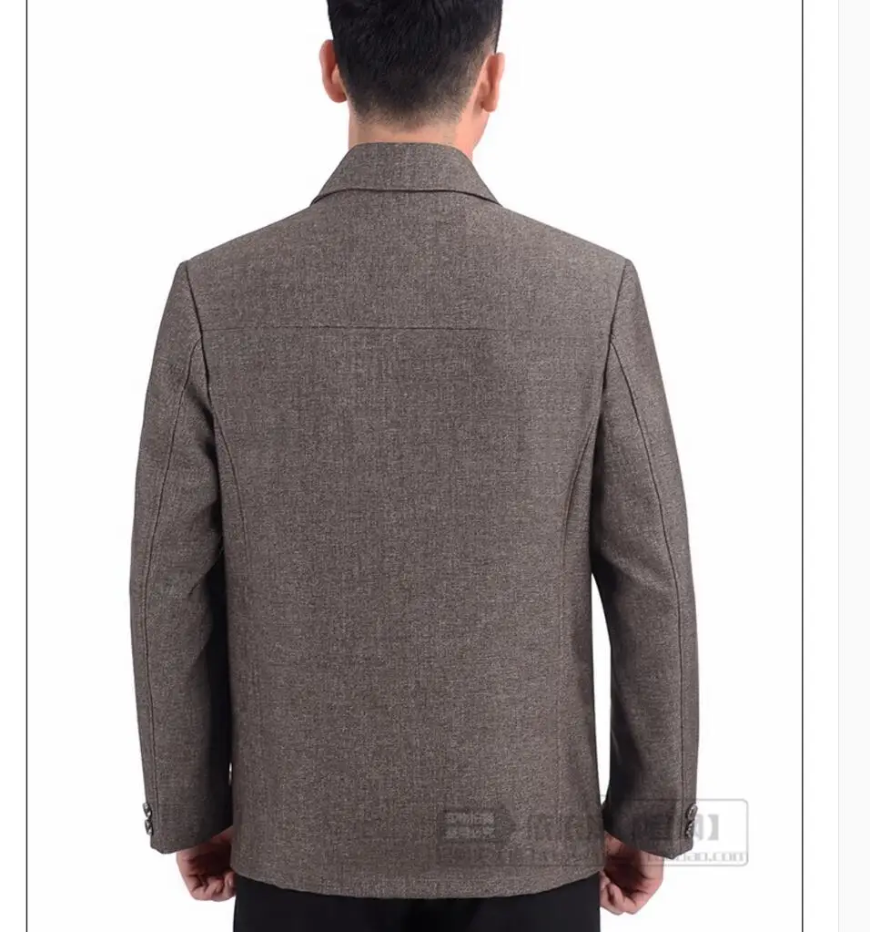 

M-5xl New Spring And Autumn Middle-aged Men's Fashion Casual Jacket 40-50 Daddy Turndown Collar Thin Coat Plus Size Clothing