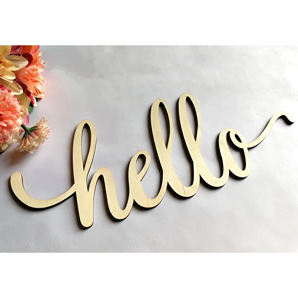 Wood LOVE Sign Home Room Bedroom Wall Decor Love Hello Letters Word Decoration for Cafe Bar Wedding Accessories | Дом и сад