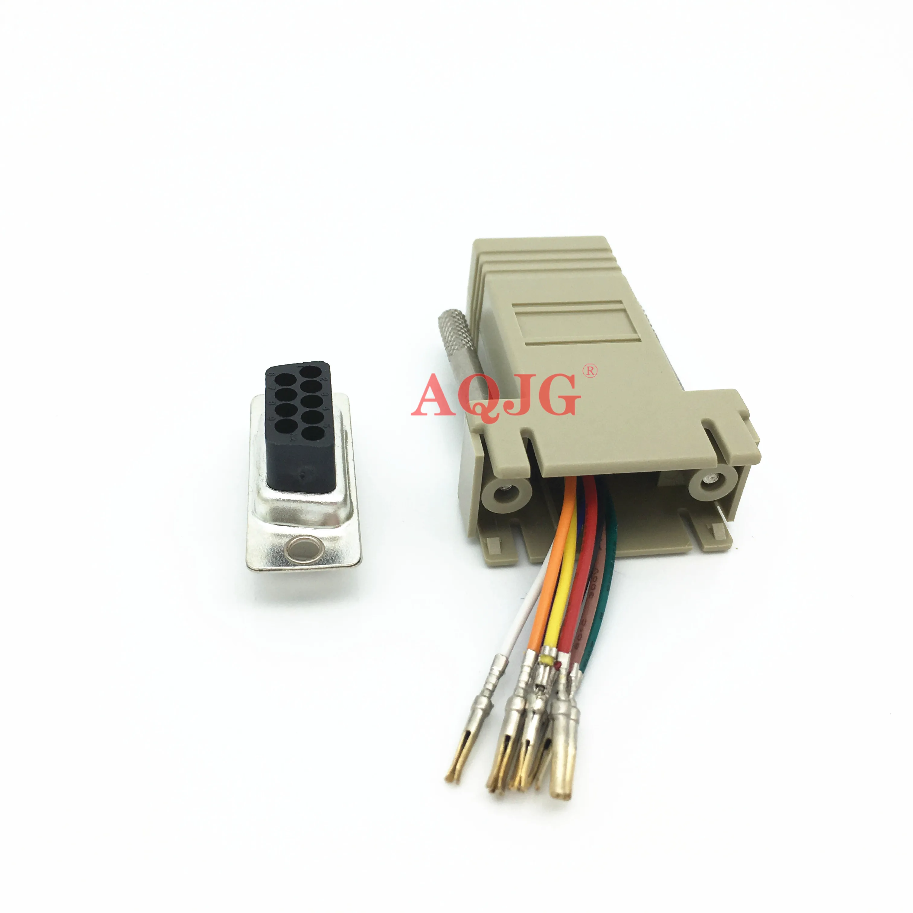 DB9 гнездо к RJ45 разъем адаптера rs232 Модульный cab 9as fdte rj45 db9 для