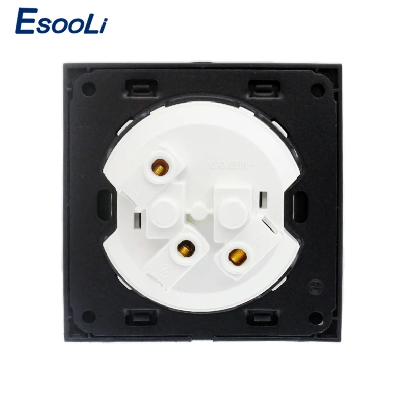 Esooli 2019 Новое поступление Хрустальная стеклянная панель 16А стандарт ЕС настенная