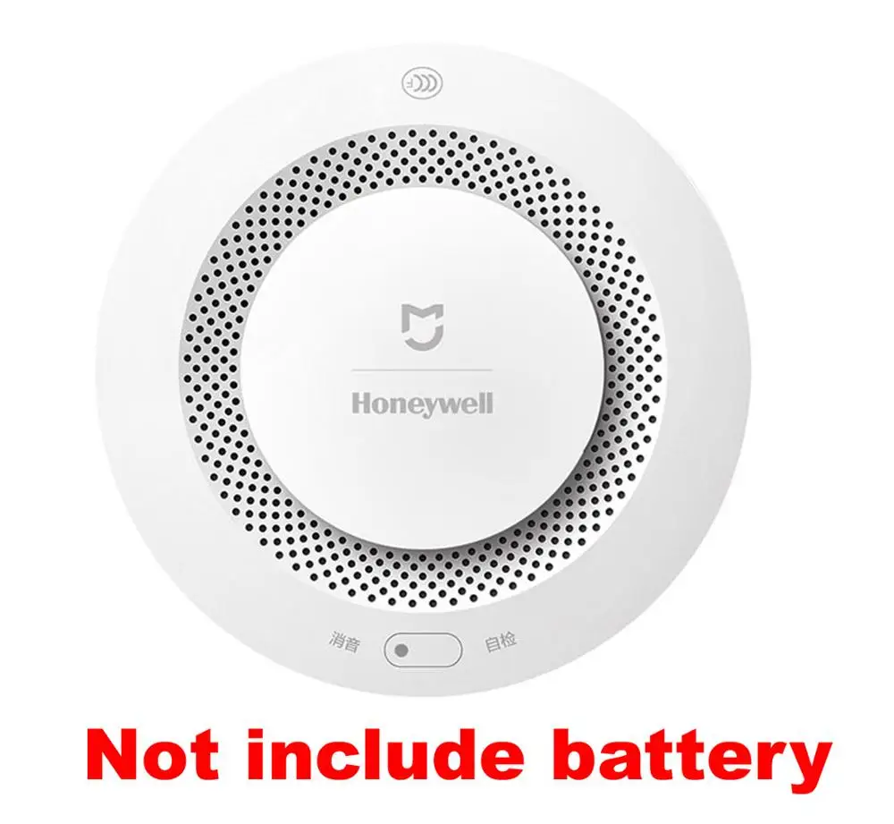 No battery Xiao mi jia Honeywell Датчик дыма пожарный датчик сигнализации звуковой визуальный датчик дыма удаленный mi Home Smart APP управление - Цвет: No battery