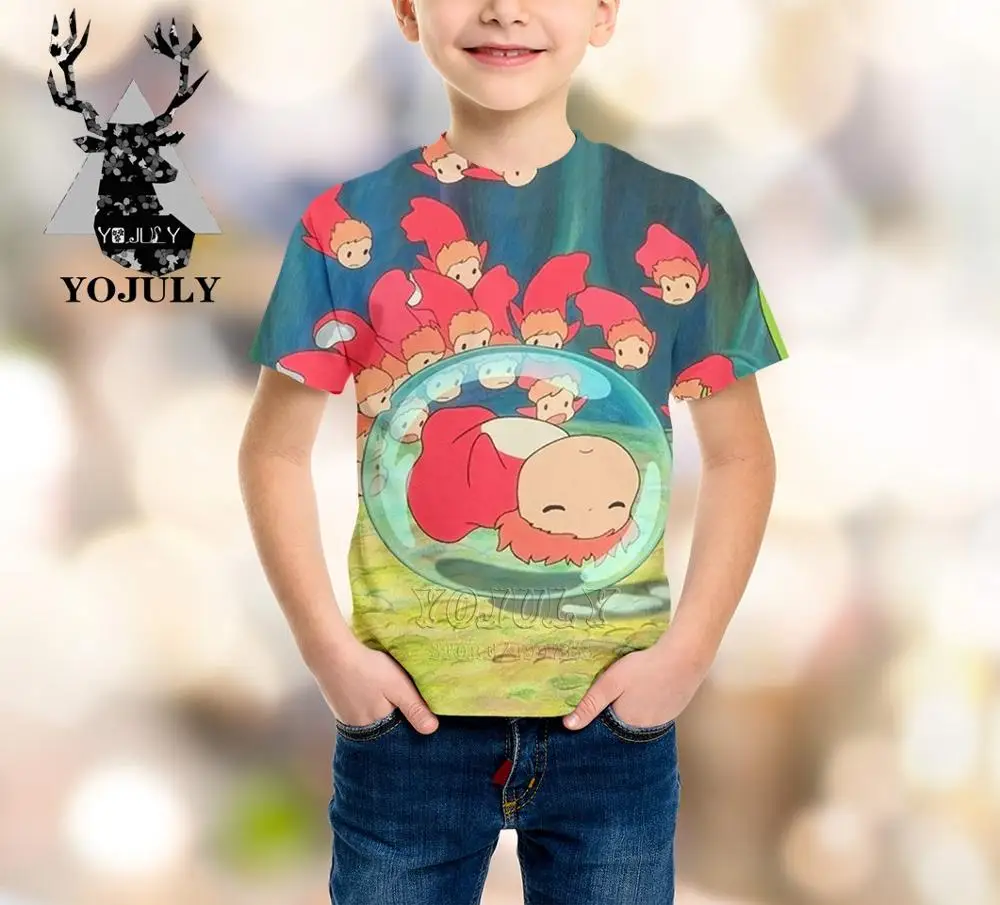 YOJULY Ponyo on the Cliff/детская одежда с 3D принтом для маленьких мальчиков и девочек