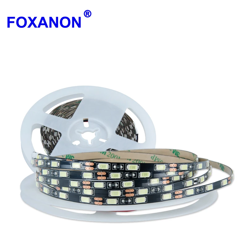 Foxanon IP68 узкой стороной 5 мм Светодиодные ленты света 5730 SMD гибкие диод Лента лампы