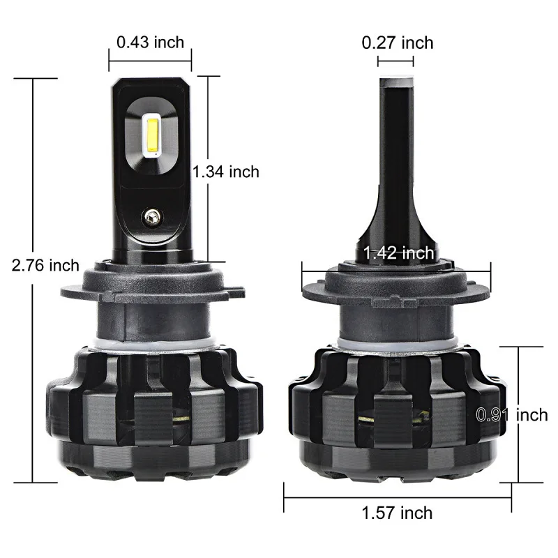 Автомобильная фара 2 шт. H7 Led H4 V1 Mini 60 Вт 12000LM 6000K 12 В 24 В|Передние LED-фары для авто| |
