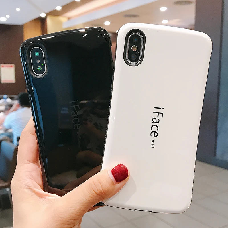 Милый iFace первый для iphone 7 cace гладкий глянцевый силиконовый чехол для телефона задняя крышка для iphone XR XS Max X 10 8 7 6S Plus coque