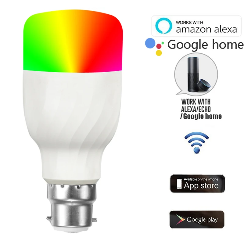 RGB B22 11 Вт светодиодные смарт лампы WIFI дистанционное управление для дома