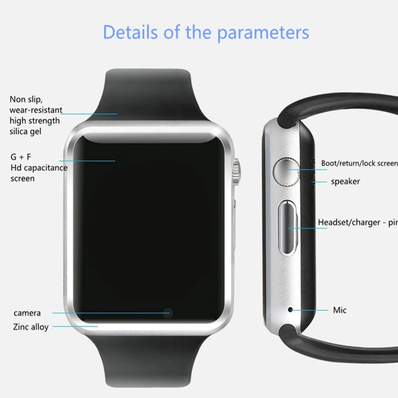 WINBOB наручные часы Bluetooth A1 Smart Watch Sport шагомер поддержка SIM карты памяти с Камера