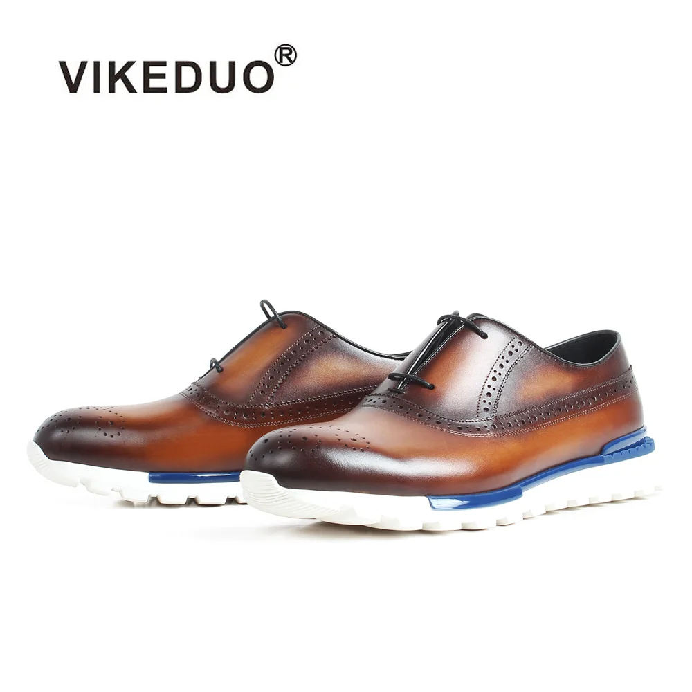 VIKEDUO 2019 Summer Autumn New Men's Sneakers Genuine Cow Leather Male Handmade Shoes Casual Breathable Footwear Zapatos Hombre | Обувь