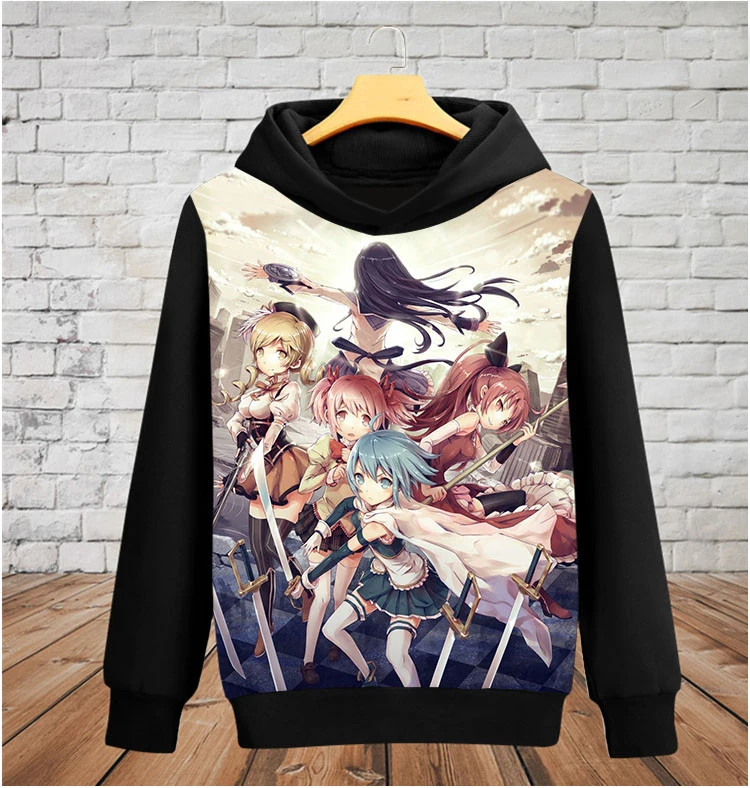 Аниме Puella Magi Madoka Magica Волшебная Девушка Толстовка Топы для женщин мужчин
