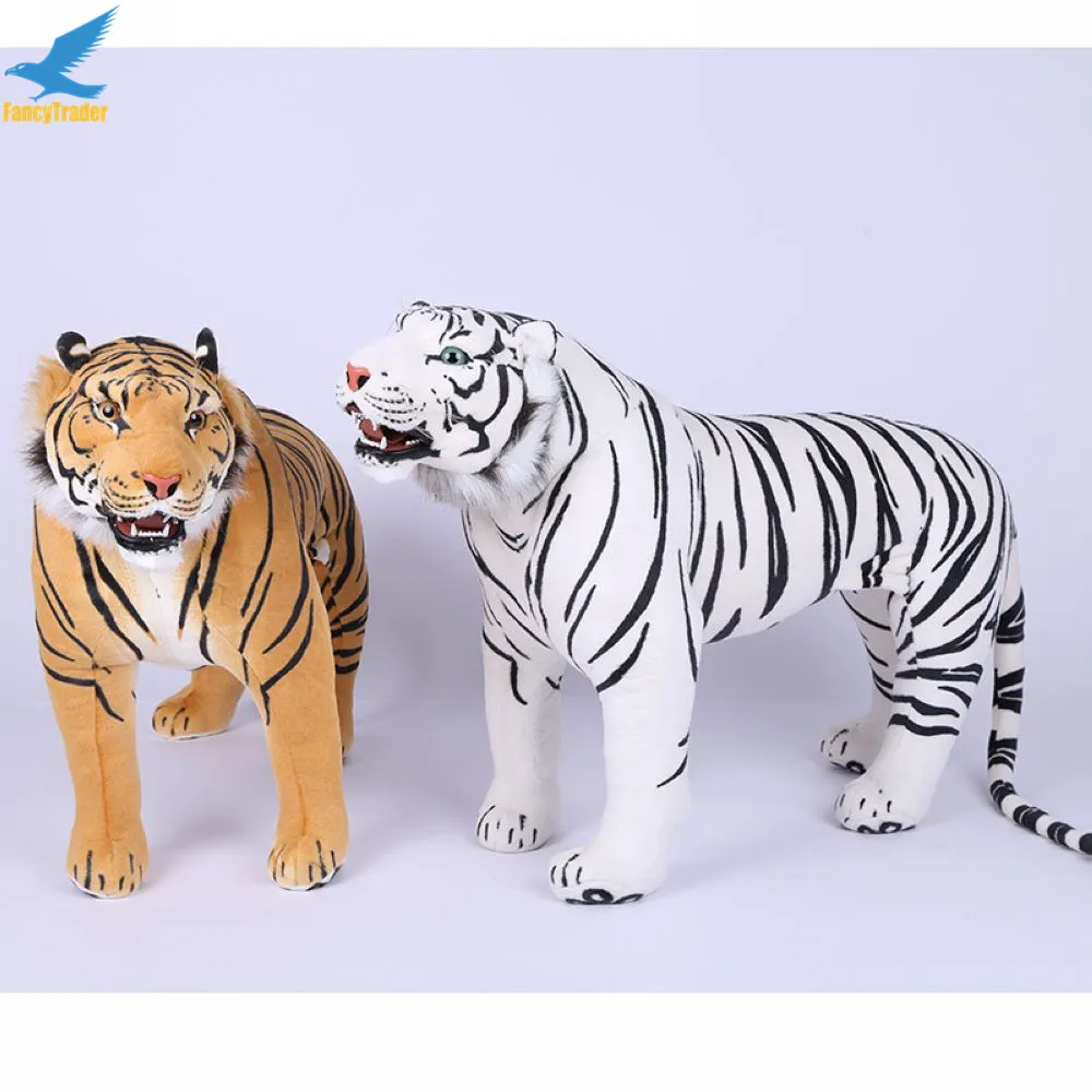 110 см Мягкая Реалистичная плюшевая игрушка с имитацией животного белый тигр 43