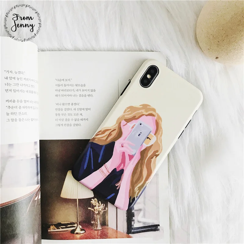 From Jenny с рисунком Дамская защитный чехол для телефона iphone X 6 plus 7 8 plus/iphone S/6 S +
