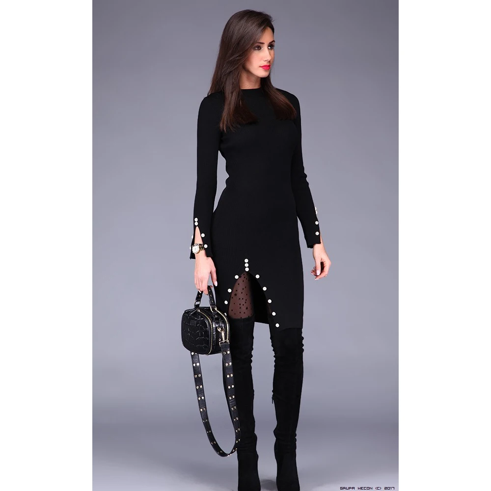 KLEEZY женское Бандажное платье Vestidos 2019 однотонный сексуальный с длинным рукавом и
