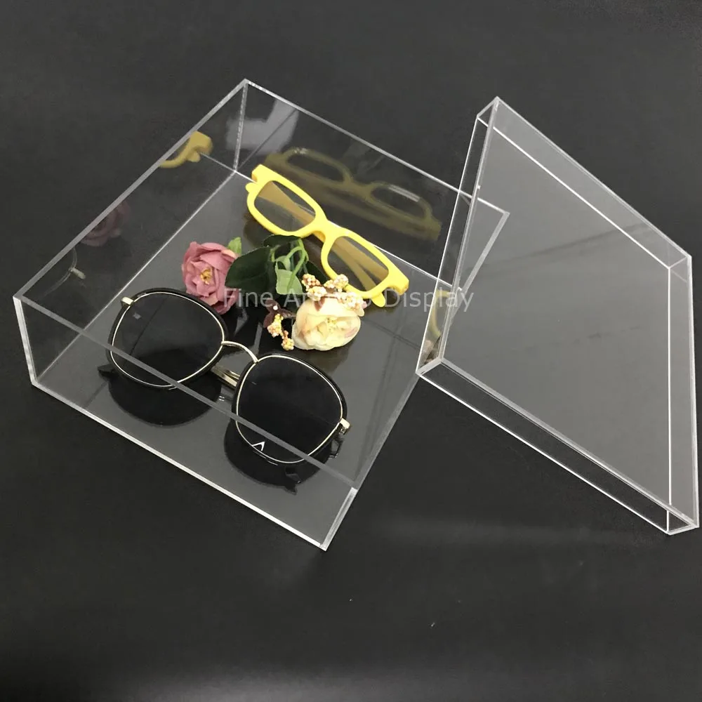 Koop Inner7x8x3inch Acryl Glazen Opslag Zonnebril Display Organizer Brillen Sieraden Display Box Gift Rack Plank