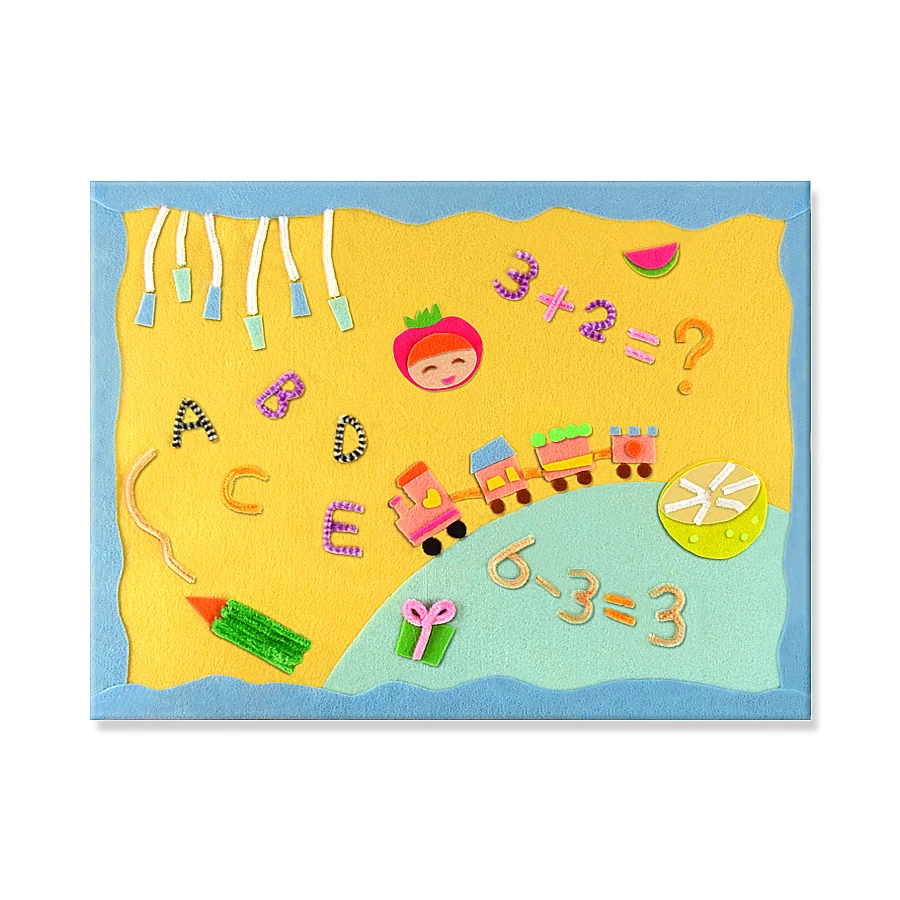 Craft Toys Handmade DIY Plane Puzzle Fabric 45x36CM Creative Non-woven Picture 3D Cartoon Sticker Crafts For kids | Игрушки и хобби