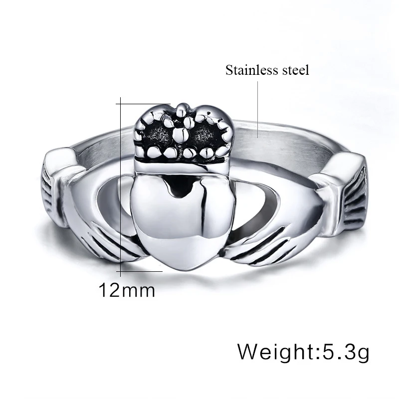 Кольцо Claddagh дружба любовное кольцо для любимой подруги друга качественное из