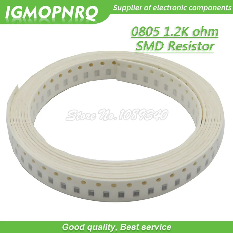 300 шт. 0805 SMD резистор 1 2 K Ом чиповый 1/8 Вт 1K2 0805-1 | Электронные компоненты и