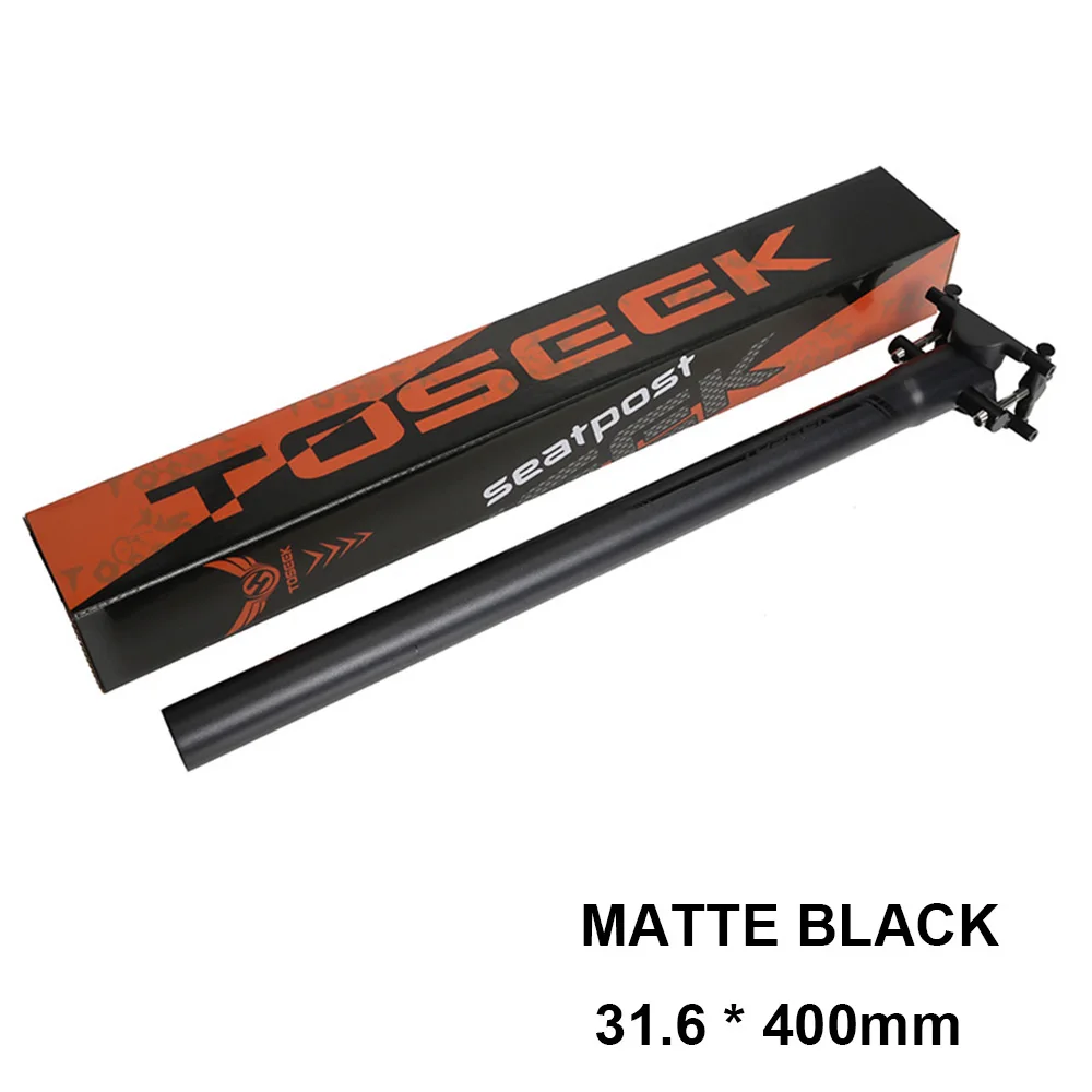 matt 31.6mm black TOSEEK супер светильник карбоновый Подседельный штырь 160 г 27,2/30,8/31,6 Титан винты матовая дорожный велосипед MTB велосипед подседельный штырь - Цвет: matt 31.6mm black