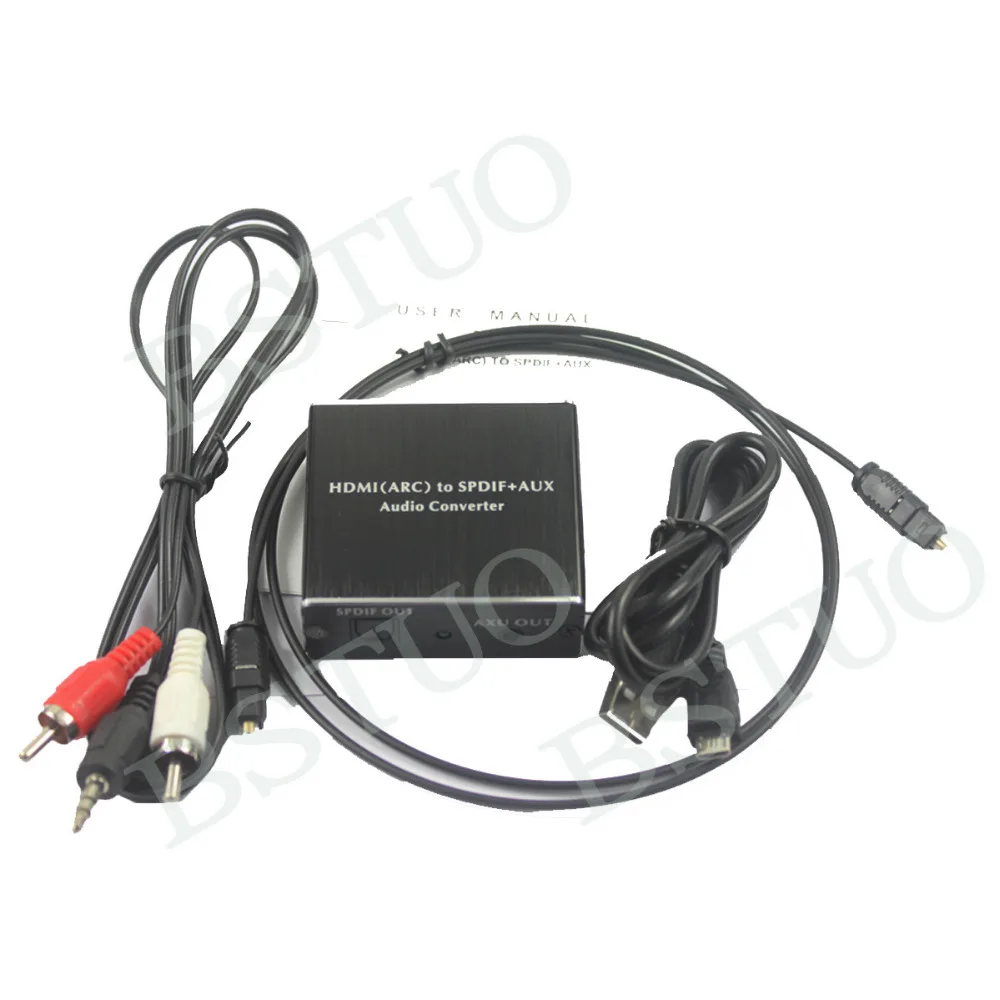 HDMI(ARC) к SPDIF + AUX аудио преобразователь HDMI ARC 192 кГц с кабелем toslink 1 м|KVM-переключатели|