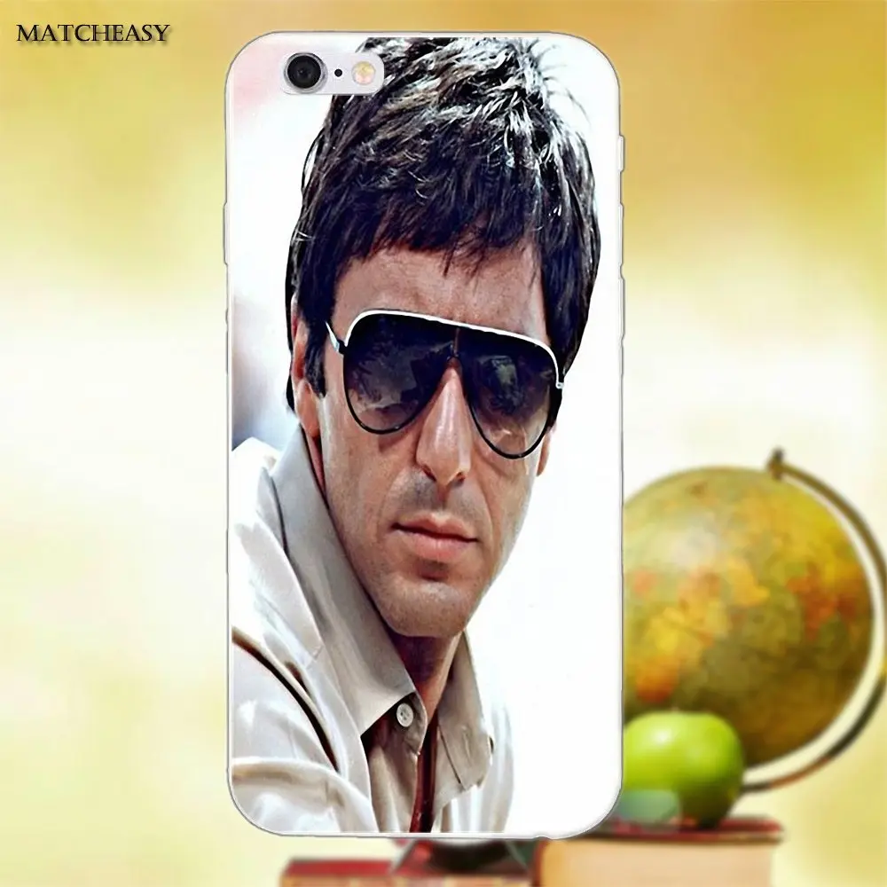 Tony Монтана Scarface для Apple iPhone X XS Max XR 4 4S 5 5C SE 6 6S 7 8 Plus мягкий силиконовый прозрачный